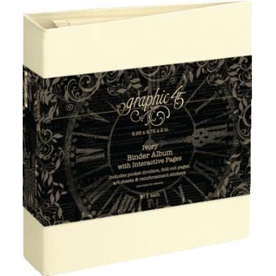 Graphic 45 Ivory Binder Album with Interactive Pages